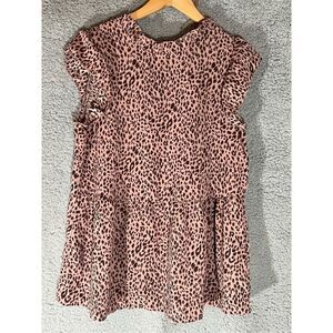 Kirundo Women's Leopard Print Pink Blouse Size M
